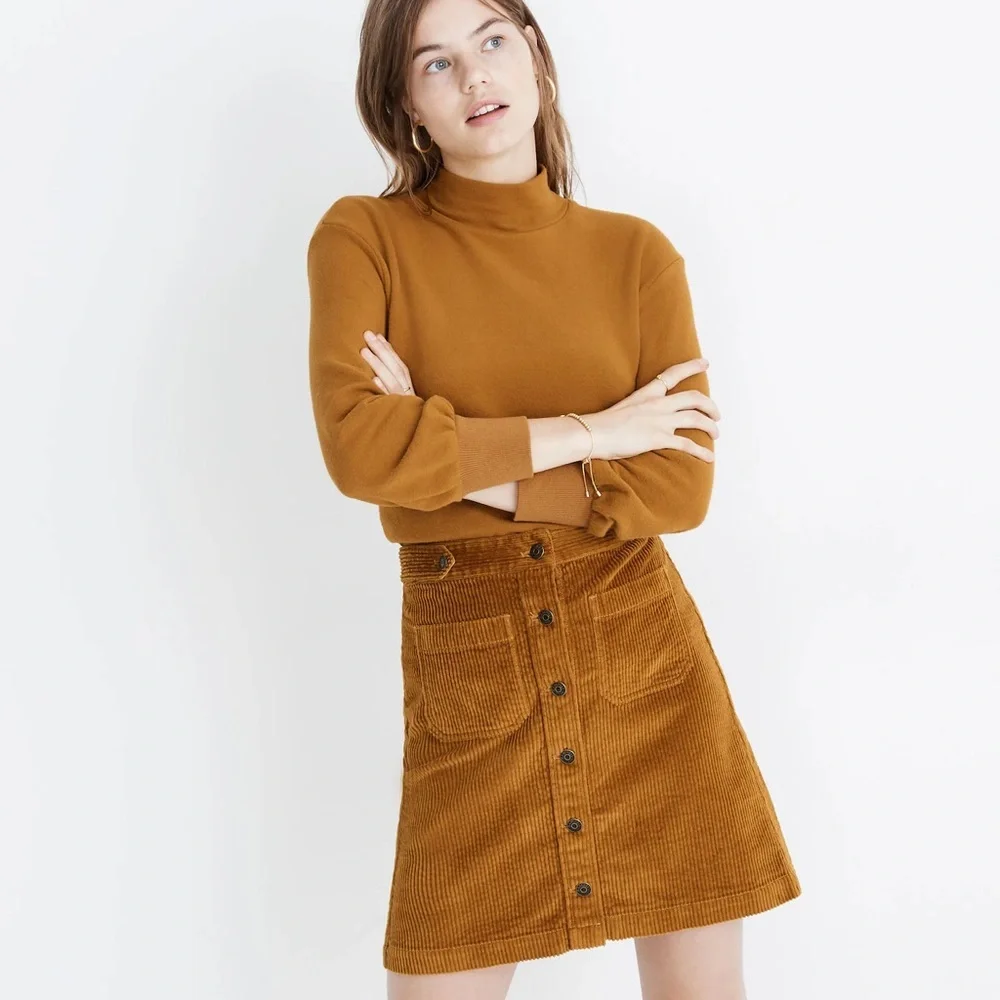 Madewell Corduroy A-Line Mini Skirt: Patch Pocket Edition - Picture 2 of 12